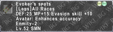 Evoker's Spats description.png